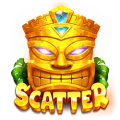 Tropical Tiki symbol gold mask