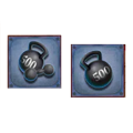 Golden Ticket symbol two dumbel