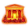 Zeus vs Hades symbol red temple