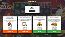 Acquisto bonus di Trials of Zeus