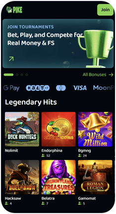 Pike Casino Mobile